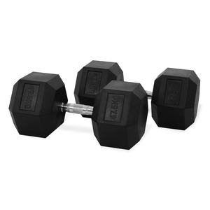 Haltères hexagonales recouvertes de caoutchouc de <span class=keywords><strong>10</strong></span> à 60kg par incrément de 2kg ou 2.5kg <span class=keywords><strong>Kit</strong></span> d'entraînement de musculation pour tous les groupes musculaires - Product Image 2