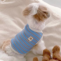 Mignons vêtements rayés pour animaux de compagnie pour chiens et chats minces tenues de manteau de chiot petits chiens gilet chemise pour animaux de compagnie pour le printemps, l'été et l'hiver