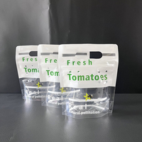 Herbruikbare PET/CPP plastic zakjes met ritssluiting, kleine tomaten, gravure bedrukking, vochtbestendig, opstaand model, aangepaste logo's mogelijk