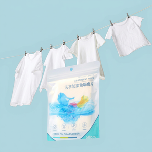Tela para Sábanas DIY, 50 Piezas, Anti-Sangrado, para Lavado Combinado de Ropa Íntima y de Bebé, Detergente para Ropa - Product Image 1