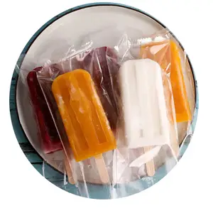 Sachets en plastique Transparent avec tirette, thermoscellables, emballage pour sucettes glacées, à faire soi-même, 10 unités