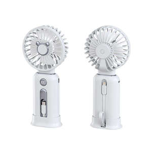 <b>Power</b> Bank Fan 2-in-1 Portable Handle Fan <b>USB</b> Charging <b>Cable</b> Three-Speed 5000mAh Battery Plastic English Household Outdoor Use - Product Image 1