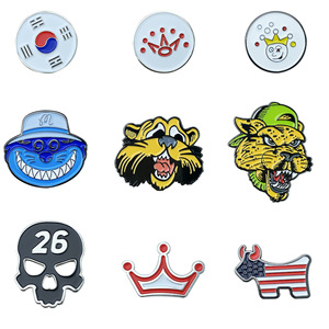 Ensemble de marqueurs magnétiques pour chapeau de golf, clips et marqueurs métalliques peints pour décorer les casquettes de golf - Product Image 5