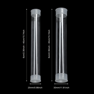 Op maat gemaakte transparante kunststof buisverpakking, transparante container, transparante buis, ronde buis, harde buis, holle buis met deksel - Product Image 5