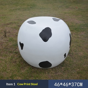 Silla de Ocio Hecha a Mano con Diseño de Vaca de Fibra de Vidrio y Adorno Decorativo para Jardín, Patio o Paisaje - Product Image 6