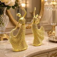 Figurine d'action en résine de danseuse de style nordique, modèle artistique peint à la main, décoration de table, salon, ornements créatifs pour la maison
