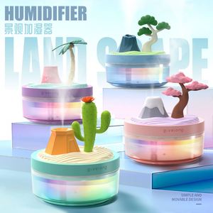 Humidificador de aire con diseño de paisaje de explosiones transfronterizas, simulación de plantas, juguetes para coche, máquina de juguete aromática, regalos de ambiente colorido - Product Image 2