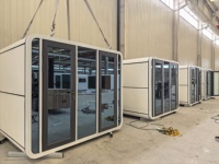Cabine Apple: Novo Design Moderno, Vila Impermeável, Escritório Móvel Pré-fabricado, Painel Sanduíche, Estrutura de Aço Galvanizado, Instalação Rápida, 5 Anos de Garantia
