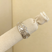 Großhandel Messing Echtvergoldeter Damen Statement-Ring Unregelmäßiger Offener Verstellbarer Breiter Ring mit CZ Zirkonia Party Geschenk Fingerschmuck