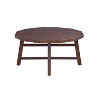 Vente en gros table basse argentée meubles de salon en bois massif au design nordique avec style moderne et naturel