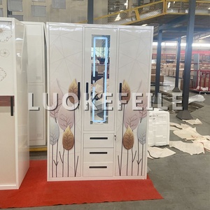 กวงดงตู้เสื้อผ้าบานเลื่อนคู่ทำจากเหล็กดีไซน์ทันสมัยแบบกำหนดเองได้ตู้เก็บเสื้อผ้าตู้เสื้อผ้าเฟอร์นิเจอร์ห้องนอน - Product Image 3