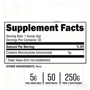 Créatine monohydrate en poudre en vrac, complément pur pour la construction musculaire, amélioration des performances et de la force, adulte, 500 g/bouteille, dose de 2 g/jour - Product Image 2