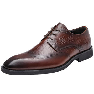 Chaussures pour hommes de haute qualité, en cuir véritable fait main, décontractées, respirantes, luxueuses, formelles, pour les affaires, les mariages - Product Image 1