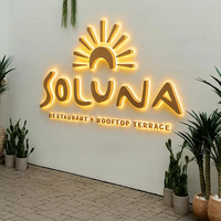 Enseigne de salon moderne rétroéclairée, enseigne de devanture 3D LED, enseigne lumineuse pour salon de beauté, logo mural pour spa et salon de coiffure