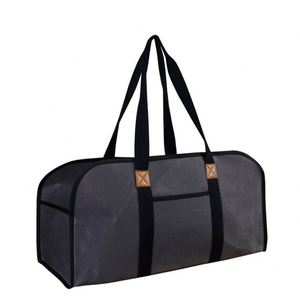 Free Sample Heavy Duty <b>Log</b> Carrier for Firewood, Waxed Canvas Durable Fireplace Wood <b>Holder</b> Tote Bag - Product Image 2