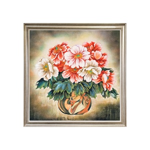 Fatta a mano cinese fiori <span class=keywords><strong>di</strong></span> peonia stile tulipano parete arte arenaria pittura per Hotel decorazioni per la casa e ornamento arte floreale opere d'arte - Product Image 1