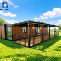 RELYANCE Maison conteneur moderne extensible, structure en acier, portable, pour extérieur, bureau, villa, boutique