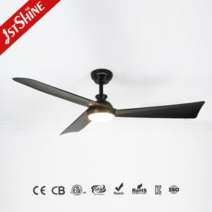 1stshine Ventilateur de plafond à LED Noir ABS Lames DC Moteur en cuivre Ventilateur de plafond intelligent à distance avec lumière LED - Product Image 2