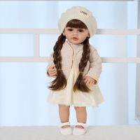 Poupée Reborn de 55 cm, poupée réaliste en silicone souple avec bouche mobile, poupée interactive parlante intelligente en espagnol, jouet pour enfants, cadeau
