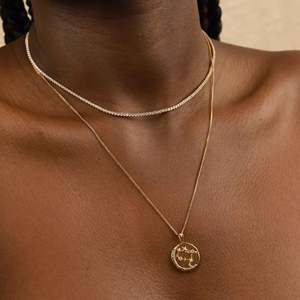 Gemnel Fashion Jewelry 925 Sterling Silver 18k Gold Cubic Zirconia <strong>Zodiac</strong> <strong>Pendant</strong> <strong>Necklaces</strong> - Product Image 3