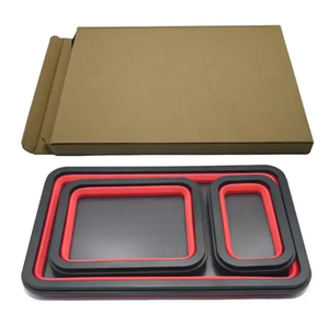 Vente d'usine Qualité 3 Pièces Isolantes En Silicone Pliable Magnétique Pièces Plateau Ensemble Avec Base Magnétique Double Face De Terre Rare - Product Image 5