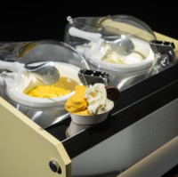 Miles GALAXY V2 MILANO Fruit IJsmachine Aanrechtmodel Gelato Commercieel Gebruik 2 Smaken 2 Jaar Garantie RVS Melk Water