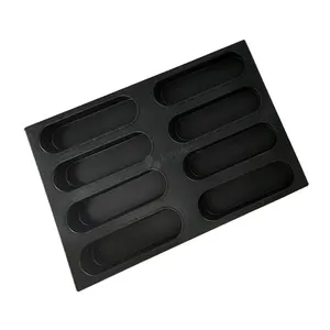 Ustensiles de cuisson personnalisés moule à pain en aluminium de Offre Spéciale d'usine moule à hot dog antiadhésif de qualité alimentaire plaques de cuisson pour four