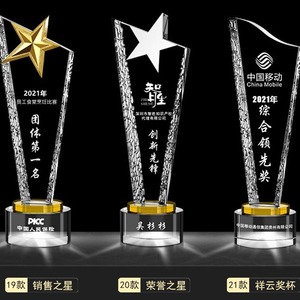 K9 Crystal <b>Trophy</b> Geometric Shape Laser <b>Engraved</b> Uv Printing Durable Award For Recognition - Product Image 3