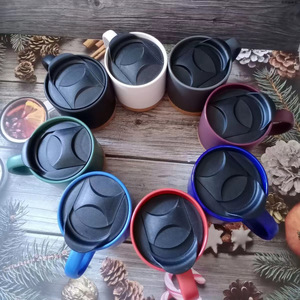 TX10047 grande capacità di sughero fondo in ceramica tazza con coperchio isolato Design moderno tazza di caffè per la prima colazione <span class=keywords><strong>latte</strong></span> per i regali - Product Image 5