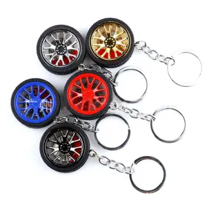 Rubber Tire Keychain wheel keyring tire keychain Creative Toy Cute Car Bag Pendant Fashion Gift Key Ring Accessories