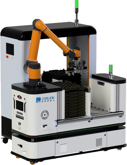Autonomous Mobile Collaborative Robot with PLC & Motor for CNC Workshop Parts Handling Transfer 1.2m/s Speed 8h Endurance