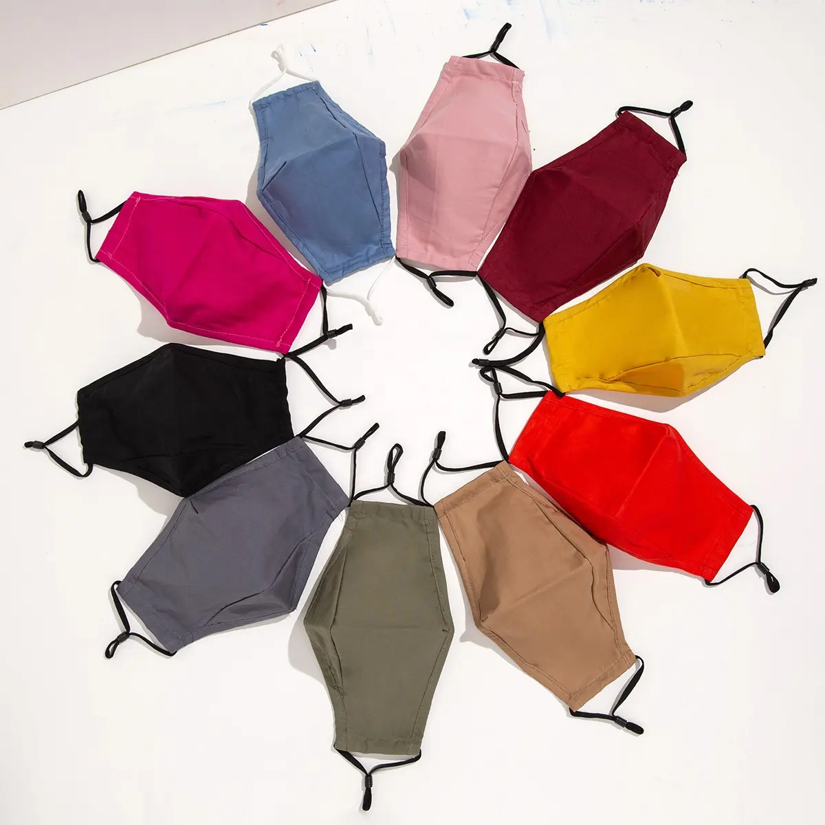 Xiaomi — masques faciaux à logo personnalisé, en coton, lavables et réutilisables, à 3 plis, couleur bonbon, à la mode, vente en gros