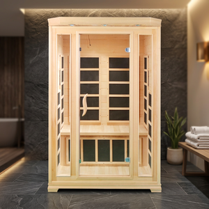Cabina de sauna seca infrarroja para 2 personas, de uso comercial, para interiores, para perder peso, con bajo EMF. - Product Image 1