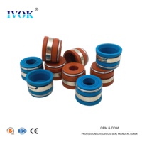 IVOK 16PCS Set Seal Katup Oli OEM RE515329/RE31617 Bahan FKM ACM Seal Batang Katup Cocok untuk JohnDere Seri 300