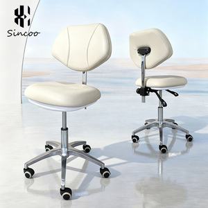 Wholesale <b>Adjustable</b> Hydraulic Round Roller Nail Spa Pedicure Salon Furniture Technician <b>Stool</b> Chair with 360 Degree Swivel - Product Image 2