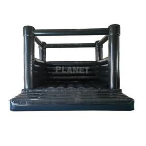 Moonwalk-<span class=keywords><strong>castillo</strong></span> inflable de PVC blanco para fiestas, <span class=keywords><strong>castillo</strong></span> hinchable para bodas, de rebote negro - Product Image 1