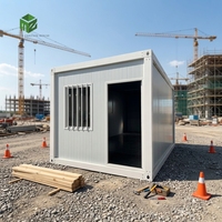 Maison conteneur préfabriquée Zhongming 20 pieds en gros, maison préfabriquée économique en panneaux sandwich, conteneur en acier emballé, garantie 1 an