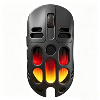 Nuevo Mouse Inalámbrico para Juegos RGB, Mouse Ergonómico Ultraligero de Doble Modo con Diseño Hueco y Recargable