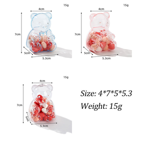 Scatola di caramelle trasparente piccolo orso creativo cartone animato <span class=keywords><strong>buon</strong></span> <span class=keywords><strong>compleanno</strong></span> confezione regalo per la conservazione degli Snack per bambini decorazioni per feste - Product Image 3