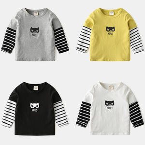 Ropa Infantil al por Mayor, Camiseta de Manga Larga a Rayas para Niños, Tejido Casual de Alta Calidad, Fabricante Chino - Product Image 2