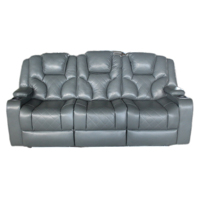Modernes Heimkino-Relaxsofa-Set Elektrisches Leder-Sofa mit Luft- und Holzrahmen Ausziehbar Kühlend Massierend für Wohnzimmer