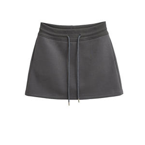Wholesale Women Clothing Casual <b>Black</b> Fitness A-line <b>Skirt</b> High-quality Sports Drawstring Cotton <b>Skirts</b> - Product Image 5