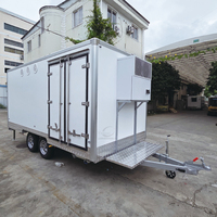 Kebab BBQ Food-Trailer Voll Ausgestatteter Mobiler Küchenanhänger Pommes Frites Burger Pizza Food-Truck Zweizonen-Food-Trailer