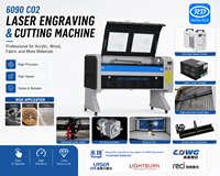 Meilleur prix pour les machines de gravure et de découpe au laser CO2 sur bois, modèle 6090 80W 100W, machine de découpe au laser CO2 pour acrylique et tissu 9060