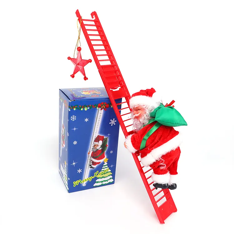 Детские игрушки, Рождественская игрушка Санты, подъем по лестнице, Электрический декор, игрушка для скалолазания по лестнице