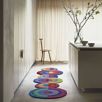 Custom Handmade Wool Runner Rug | Eco Friendly High Pile Stain Resistant Colorful Modern Durable Carpet for Kitchen Living