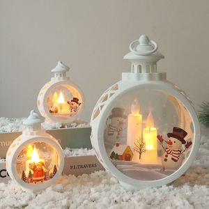 Lampe de table décorative de Noël 2024 en verre et plastique avec LED, motif Père Noël, arbre et bonhomme de neige, pour les fêtes et les vacances, vente en gros - Product Image 2