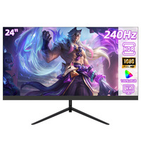 Monitor de PC Plano para Juegos de 24 Pulgadas, 240Hz, IPS, FHD, Sin Marco, Tiempo de Respuesta de 1ms, 120% SRGB, para Esports y Oficina, Venta al Por Mayor