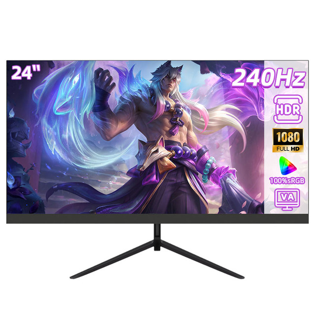 Wholesale 24 Inch Flat Gaming PC Monitor 240Hz IPS FHD Frameless 1ms Response Time 120% SRGB for Esport Office