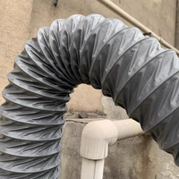 Tuyau flexible de conduit d'aération d'échappement en PVC résistant aux hautes températures pour l'intérieur